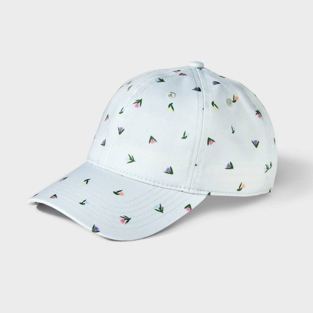 Girls' Tulip Print Baseball Hat - Cat & Jack™ Cream - Bellso